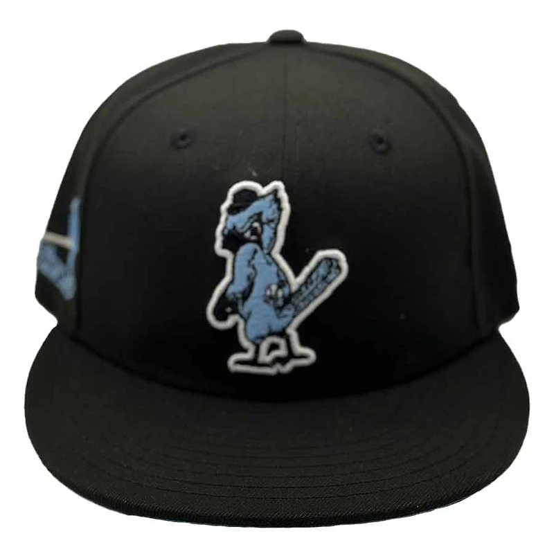 St. Louis Cardinals Black and Icy Blue Old School Logo Patch UV New Era 59FIFTY Fitted Hat