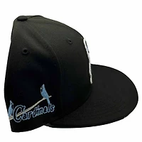 St. Louis Cardinals Black and Icy Blue Old School Logo Patch UV New Era 59FIFTY Fitted Hat