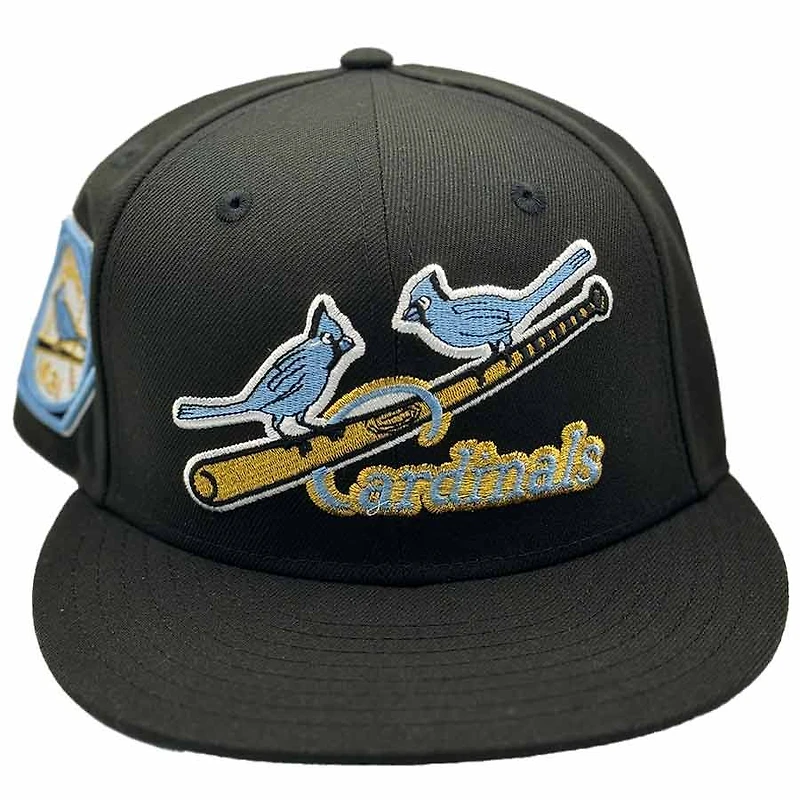 St. Louis Cardinals Black and Icy Blue Old School Logo 1931 World Series Patch UV New Era 59FIFTY Fitted Hat