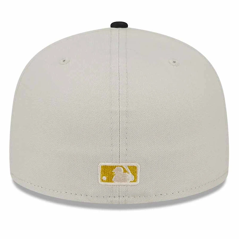 New York Yankees Two Tone Stone 100th Anniversary Patch Gray UV Era 59FIFTY Fitted Hat