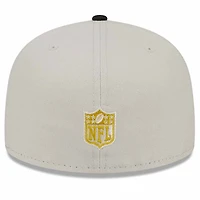 Las Vegas Raiders Two Tone Stone 60th Anniversary Patch Gray UV New Era 59FIFTY Fitted Hat