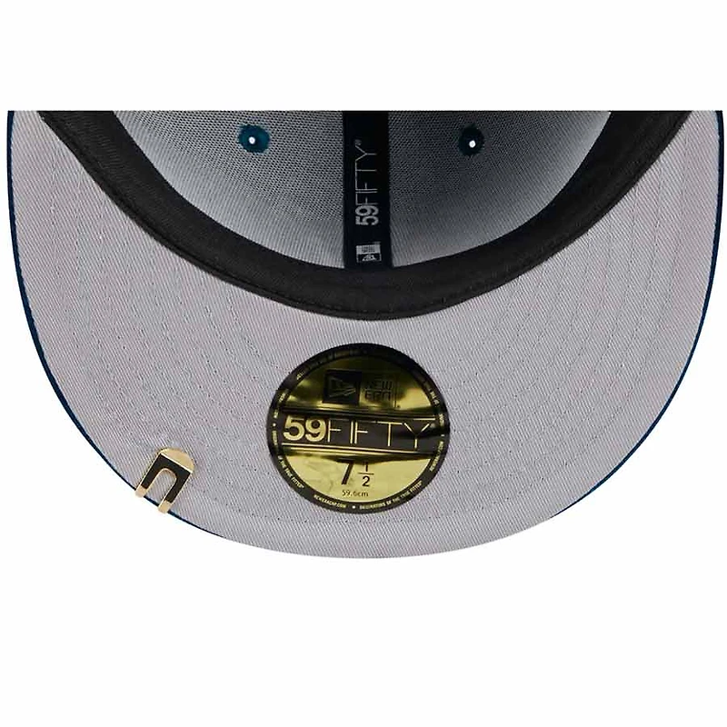 New York Yankees Navy Blue Velvet Visor Clip Gray UV Era 59FIFTY Fitted Hat