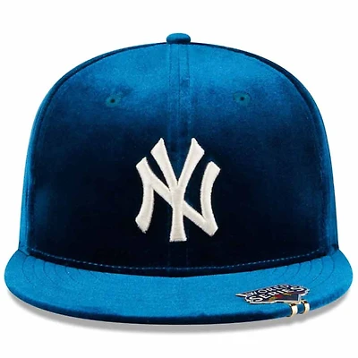 New York Yankees Navy Blue Velvet Visor Clip Gray UV Era 59FIFTY Fitted Hat