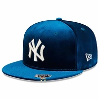 New York Yankees Navy Blue Velvet Visor Clip Gray UV Era 59FIFTY Fitted Hat