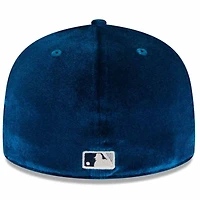 New York Yankees Navy Blue Velvet Visor Clip Gray UV Era 59FIFTY Fitted Hat