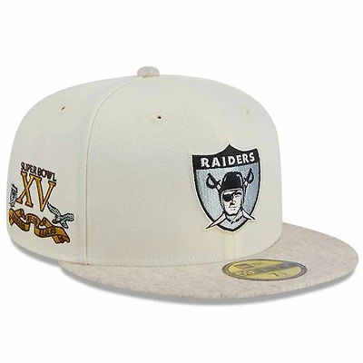 Las Vegas Raiders Match Up Super Bowl XV Patch Dark Green UV New Era 59FIFTY Fitted Hat