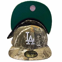 Los Angeles Dodgers Camo and Black Two Tone 50th Anniversary Patch Green UV 59FIFTY Fitted Hat