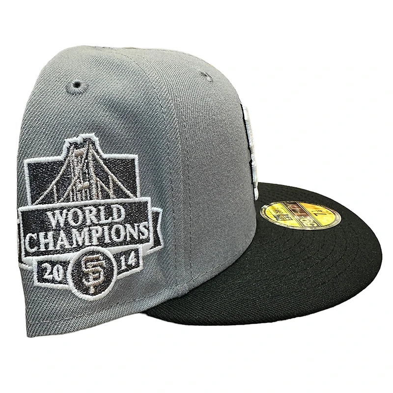 San Francisco Giants Gray Two Tone "Alcatraz" Glow Dark 2014 Champs Patch Green UV New Era 59FIFTY Fitted Hat