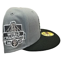San Francisco Giants Gray Two Tone "Alcatraz" Glow Dark 2014 Champs Patch Green UV New Era 59FIFTY Fitted Hat
