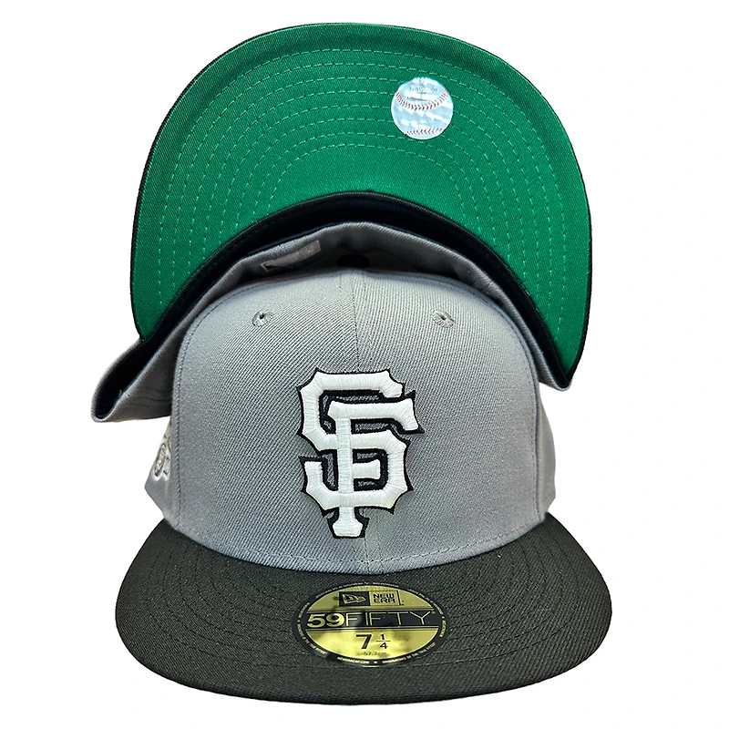 San Francisco Giants Gray Two Tone "Alcatraz" Glow Dark 2014 Champs Patch Green UV New Era 59FIFTY Fitted Hat