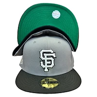 San Francisco Giants Gray Two Tone "Alcatraz" Glow Dark 2014 Champs Patch Green UV New Era 59FIFTY Fitted Hat