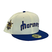 Seattle Mariners Golden Script Pack 1979 ASG Patch Gray UV New Era 59FIFTY Fitted Hat