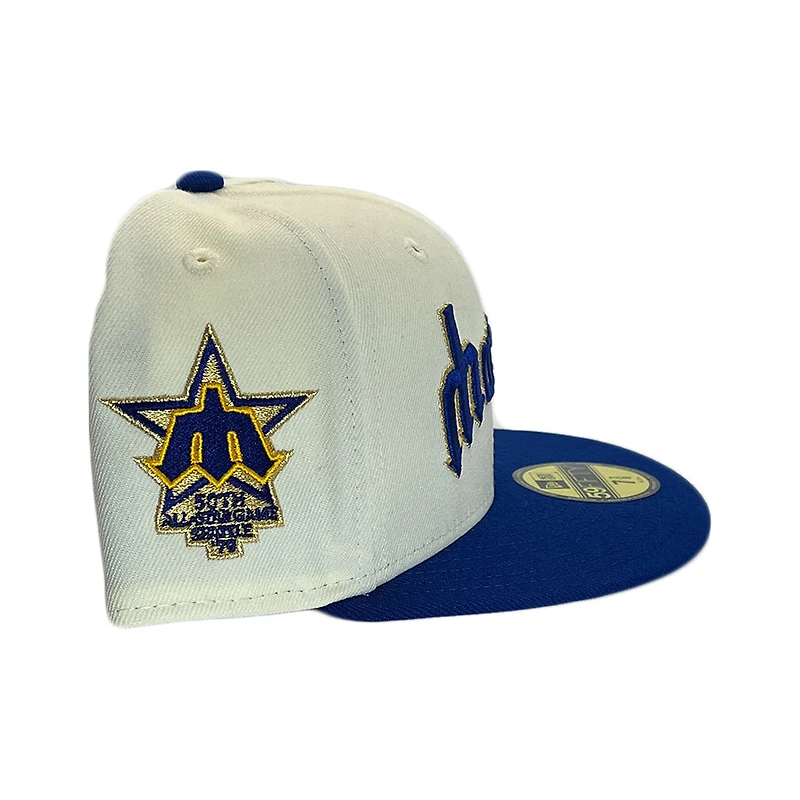 Seattle Mariners Golden Script Pack 1979 ASG Patch Gray UV New Era 59FIFTY Fitted Hat