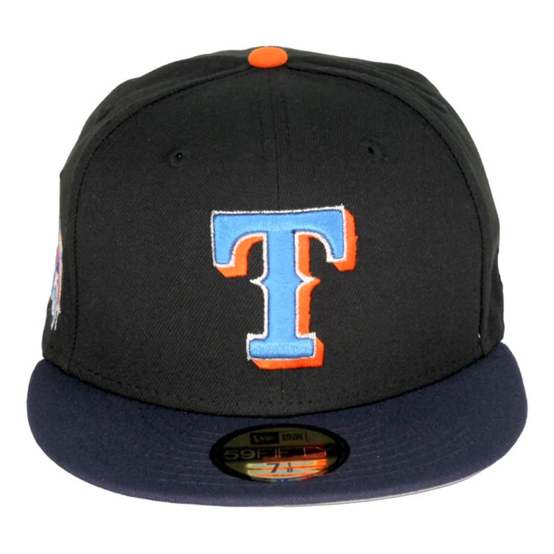 Texas Rangers Black Navy Two Tone 1995 ASG Patch Gray UV 59FIFTY Fitted Hat