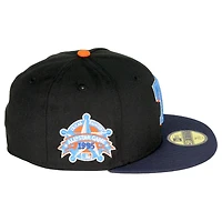 Texas Rangers Black Navy Two Tone 1995 ASG Patch Gray UV 59FIFTY Fitted Hat