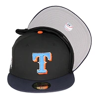 Texas Rangers Black Navy Two Tone 1995 ASG Patch Gray UV 59FIFTY Fitted Hat