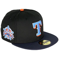 Texas Rangers Black Navy Two Tone 1995 ASG Patch Gray UV 59FIFTY Fitted Hat