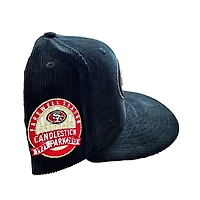 San Francisco 49ers Black All Corduroy Candlestick Park Patch Red UV 59FIFTY Fitted Hat