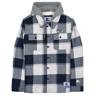Seattle Seahawks Starter Sherpa Lined Plaid Jacket