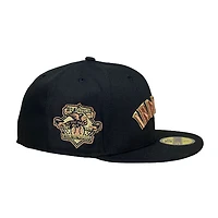 Cleveland Indians Black 100 Seasons Patch Gray UV New Era 59FIFTY Fitted Hat