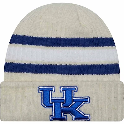 Kentucky Wildcats Cream New Era Vintage Cuffed Knit Beanie Hat