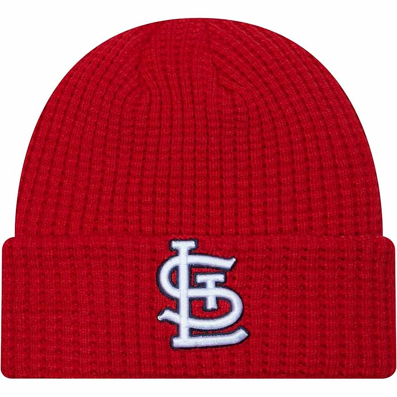 St. Louis Cardinals All Red No Pom Cuffed Knit Beanie Hat