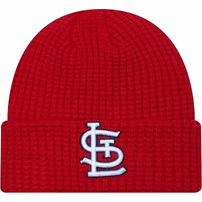 St. Louis Cardinals All Red No Pom Cuffed Knit Beanie Hat