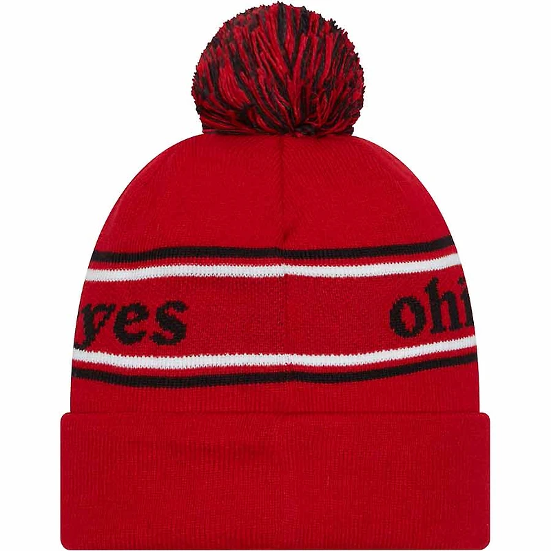 Ohio State Buckeyes Red Marquee Cuffed Knit Beanie Hat