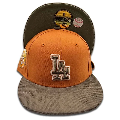 Los Angeles Dodgers Two Tone Cord Thanksgiving Collection Olive UV 59FIFTY Fitted Hat