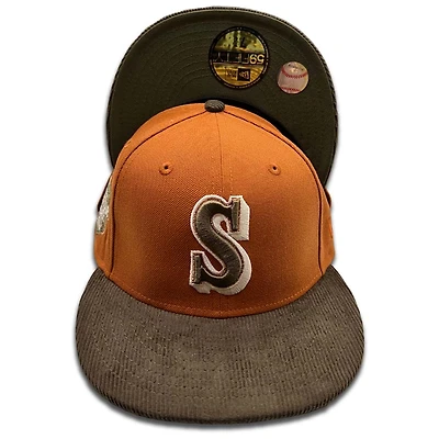 Seattle Mariners Two Tone Cord Thanksgiving Collection Olive UV 59FIFTY Fitted Hat