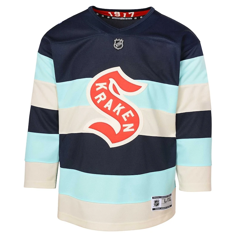 Youth Seattle Kraken Deep Sea Blue 2024 NHL Winter Classic Premier Jersey