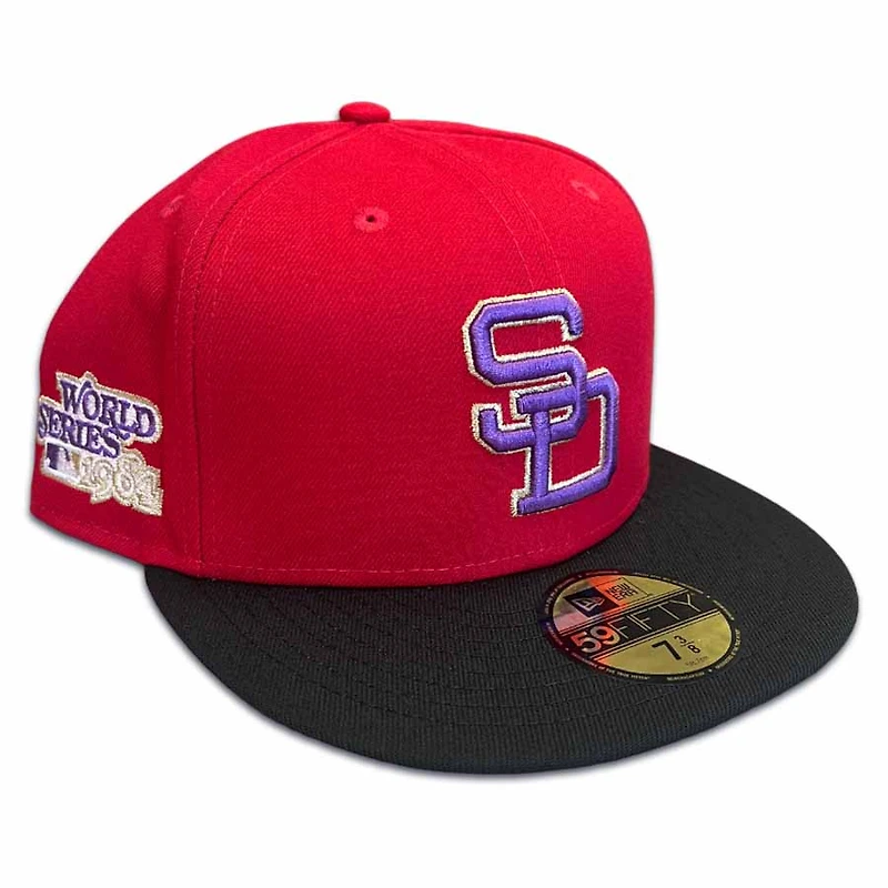 San Diego Padres The Hive Pack 1984 WS Patch Gray UV New Era 59FIFTY Fitted Hat