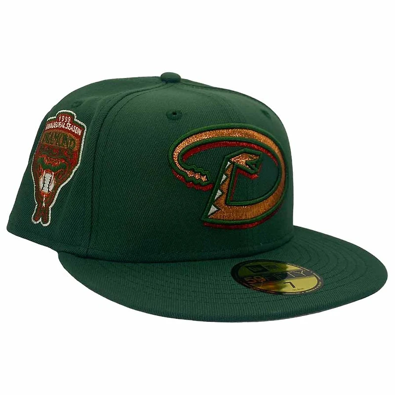 Arizona Diamondbacks Green Pressure Pack 1998 Inaugural Season Patch Gray UV New Era 59Fifty Fitted Hat