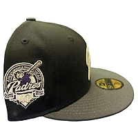 San Diego Padres Black Two Tone 40th Patch Pink UV New Era 59FIFTY Fitted Hat