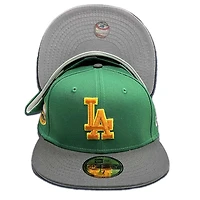 Los Angeles Dodgers Cyber Green Two Tone Slauson 50th Anniversary Patch Gray UV 59FIFTY Fitted Hat
