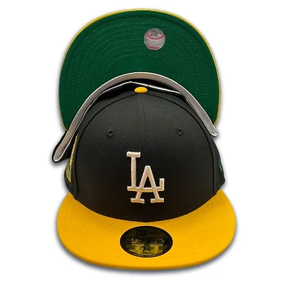 Los Angeles Dodgers Cyber Black Two Tone First WS Patch Green UV 59FIFTY Fitted Hat