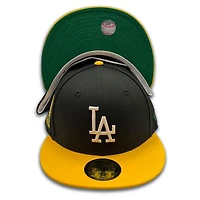 Los Angeles Dodgers Cyber Black Two Tone First WS Patch Green UV 59FIFTY Fitted Hat