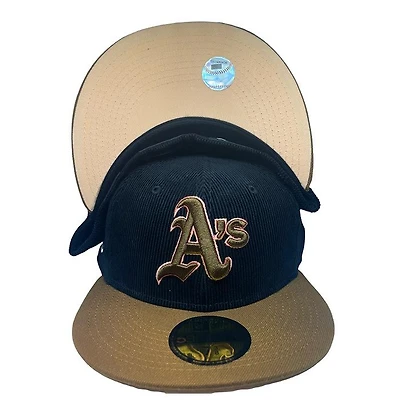 Oakland Athletics Cyber Black Cord 1973 World Series Side Patch Peach UV 59FIFTY Fitted Hat