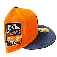 San Francisco Giants Cyber Orange Navy 2007 ASG Patch Icy Blue UV 59FIFTY Fitted Hat
