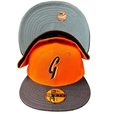 San Francisco Giants Cyber Orange Navy 2007 ASG Patch Icy Blue UV 59FIFTY Fitted Hat