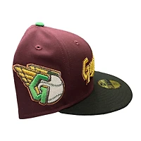 Cleveland Guardians Maroon Black Two Tone Legends Pack Alternate Wings Patch Gray UV New Era 59FIFTY Fitted Hat