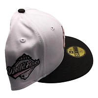 New York Yankees White Black Two Tone 1996 WS Patch Pink UV 59FIFTY Fitted Hat