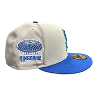 Seattle Mariners Gray Blue Two Tone Kingdome Patch Green UV 59FIFTY Fitted Hat
