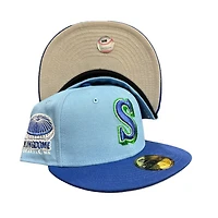 Seattle Mariners Light Blue Royal Two Tone Kingdome Patch Gray UV 59FIFTY Fitted Hat