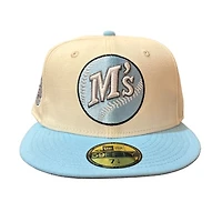 Seattle Mariners Chrome Light Blue Two Tone 35th Anniverary Patch Gray UV 59FIFTY Fitted Hat