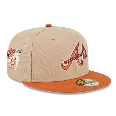 Atlanta Braves Tan Wildlife Collection New Era 59FIFTY Fitted Hat