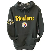 Pittsburgh Steelers Black Custom New Era Historic Patch Hoodie