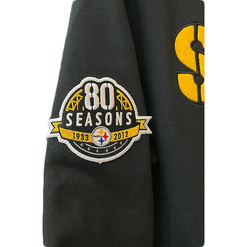 Pittsburgh Steelers Black Custom New Era Historic Patch Hoodie