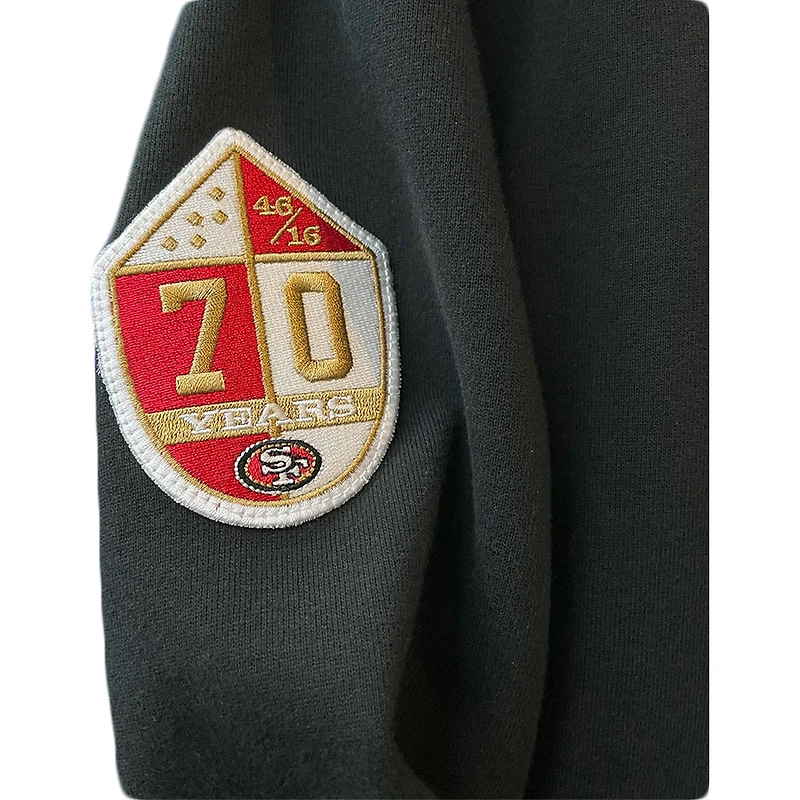 San Francisco 49ers Black Custom New Era Historic Patch Hoodie