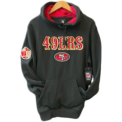 San Francisco 49ers Black Custom New Era Historic Patch Hoodie